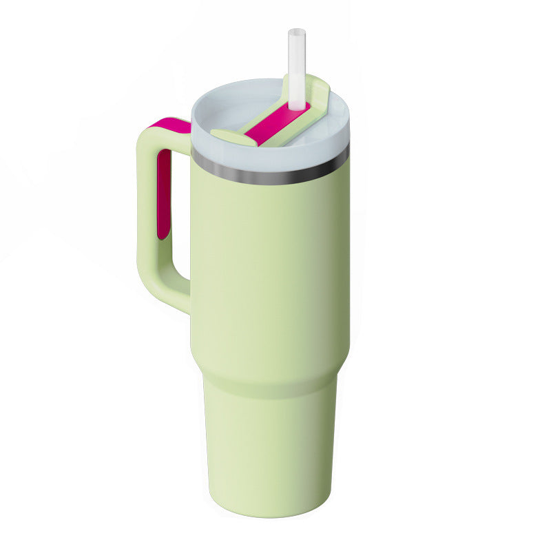 40oz Stainless Steel Tumbler with Handle Straw Insulated Travel Mug