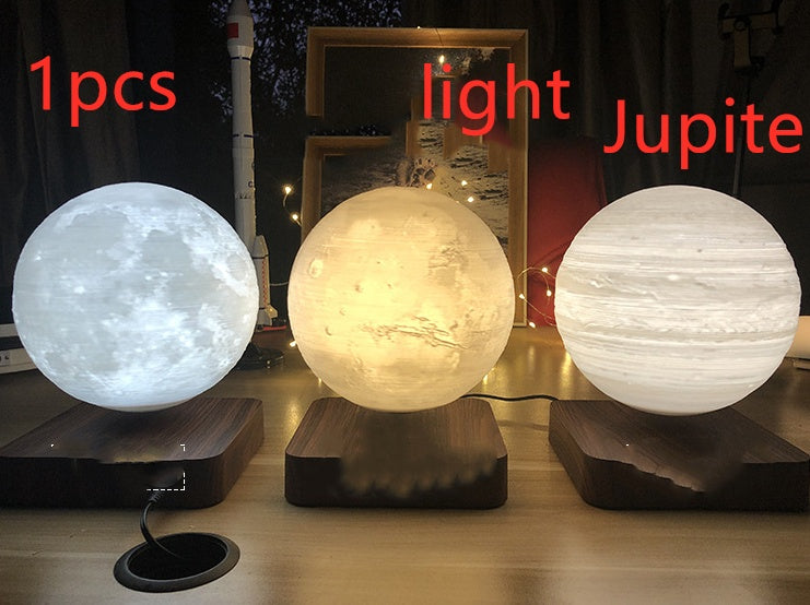 Magnetic Levitation Moon Lamp 3D Printed Planet Night Light Decor