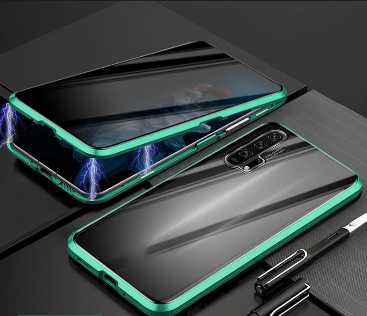 Anti-Peep Magnetic Privacy Glass Phone Case for iPhone Protection