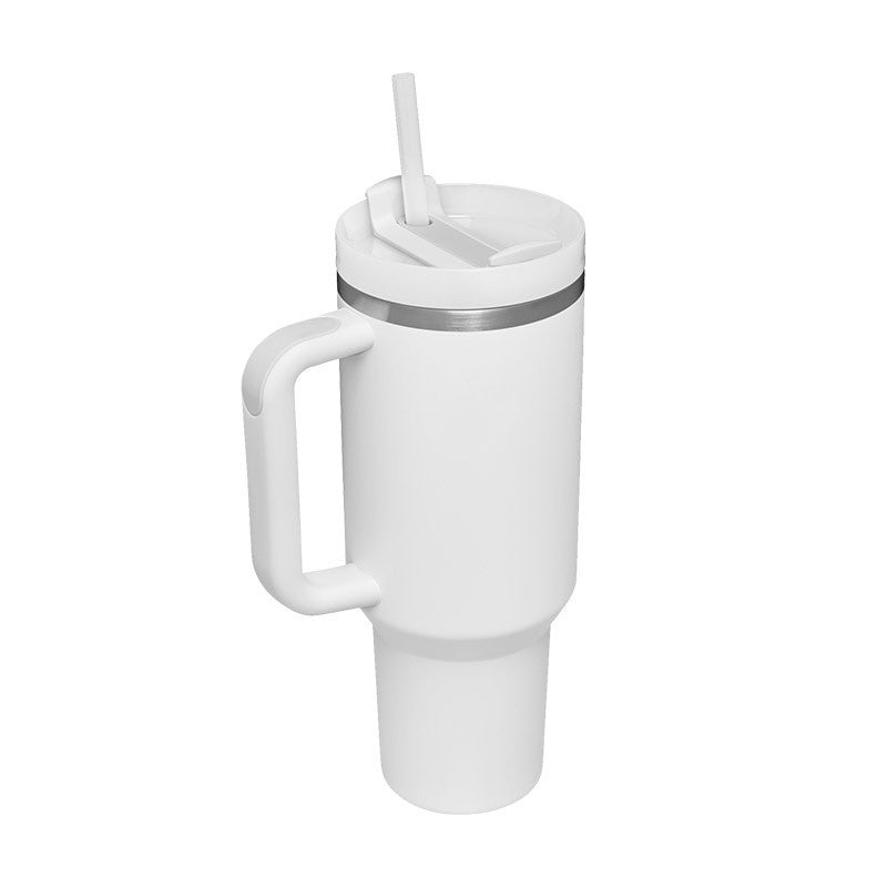 40oz Stainless Steel Tumbler with Handle Straw Insulated Travel Mug
