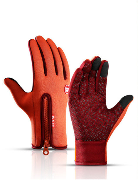 Winter Touch Screen Motorcycle Riding Gloves Waterproof Fleece