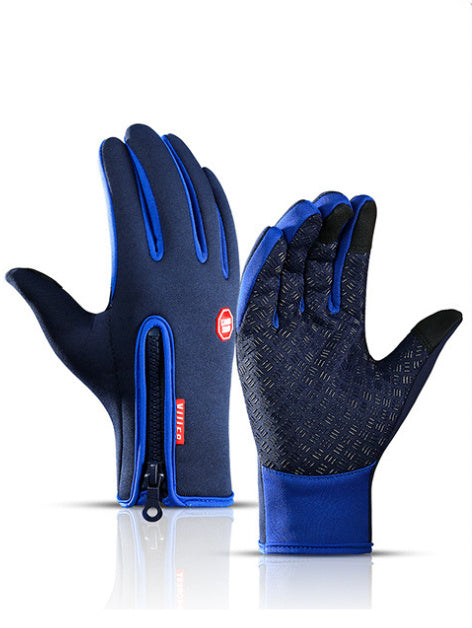Winter Touch Screen Motorcycle Riding Gloves Waterproof Fleece