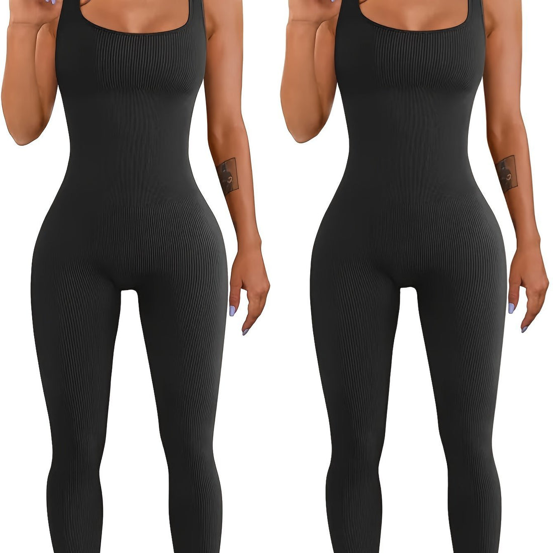 Women’s Suspender Tank Top Tights Long Sleeve Spandex Leisure Wear