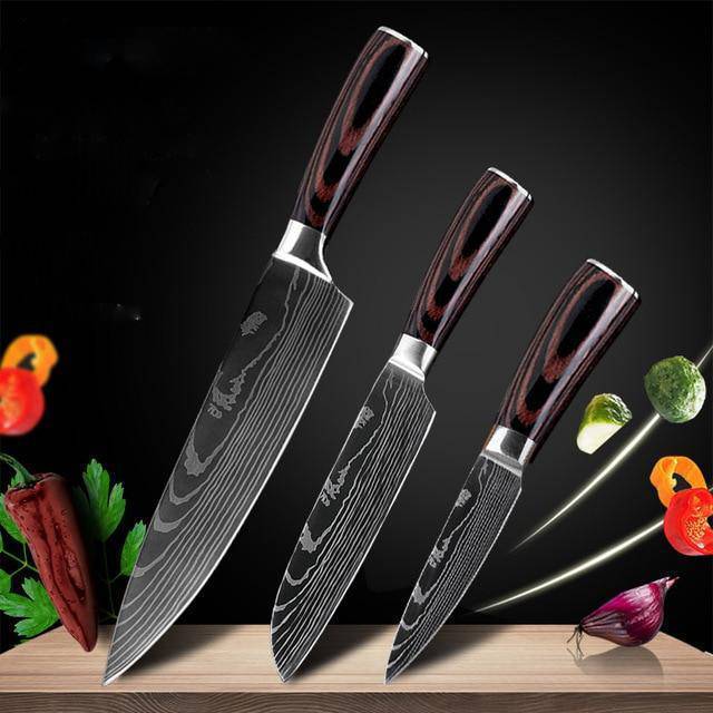 Professional Chef Knife Set 6/8-Piece Stainless Steel Kitchen Knives