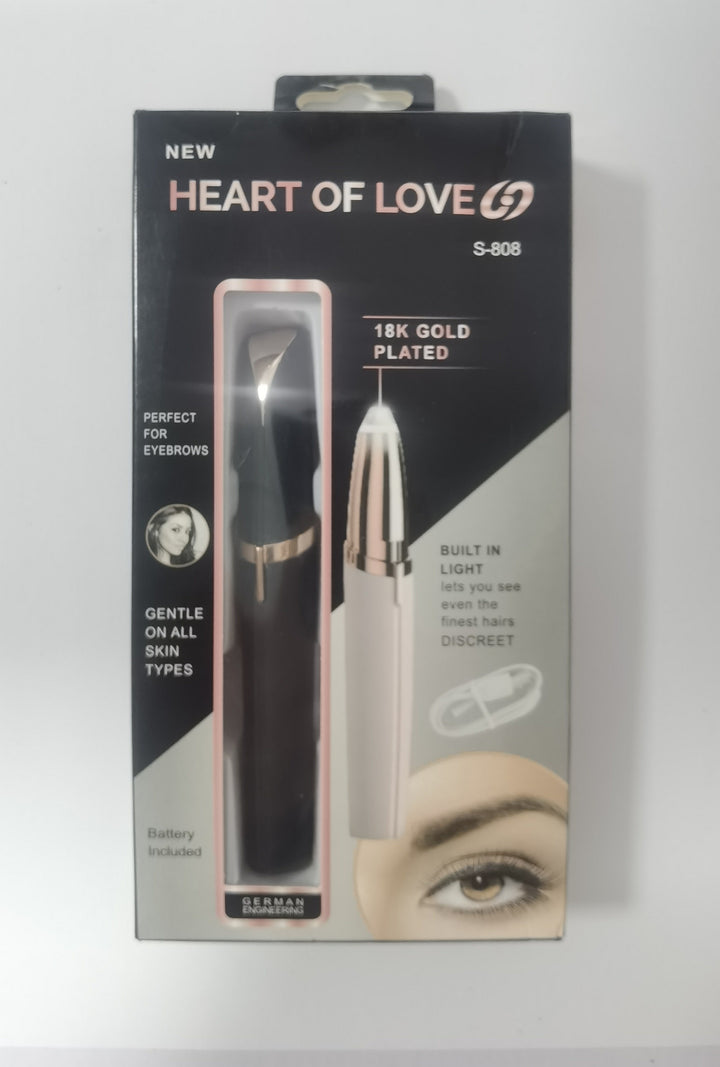 Mini Electric Eyebrow Trimmer Pen with LED Light & Painless Razor