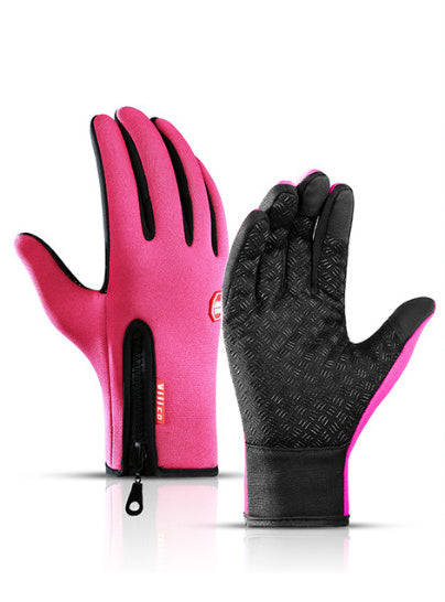 Winter Touch Screen Motorcycle Riding Gloves Waterproof Fleece