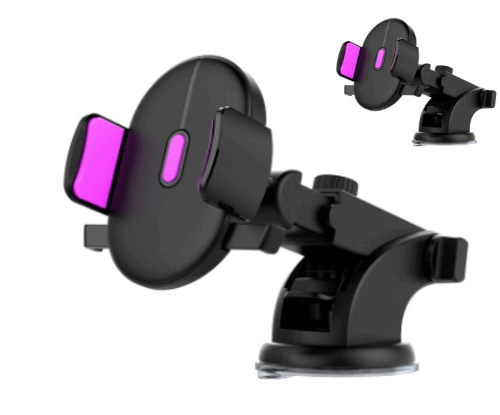 Telescopic Car Phone Holder Dashboard Suction Cup 360° Mount