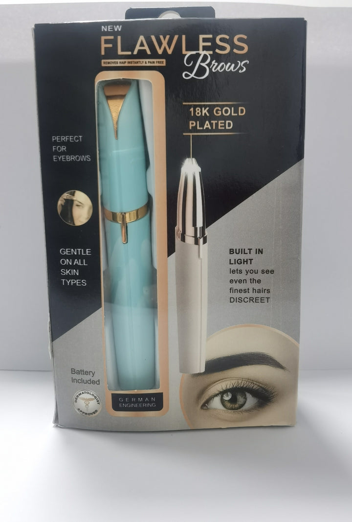 Mini Electric Eyebrow Trimmer Pen with LED Light & Painless Razor