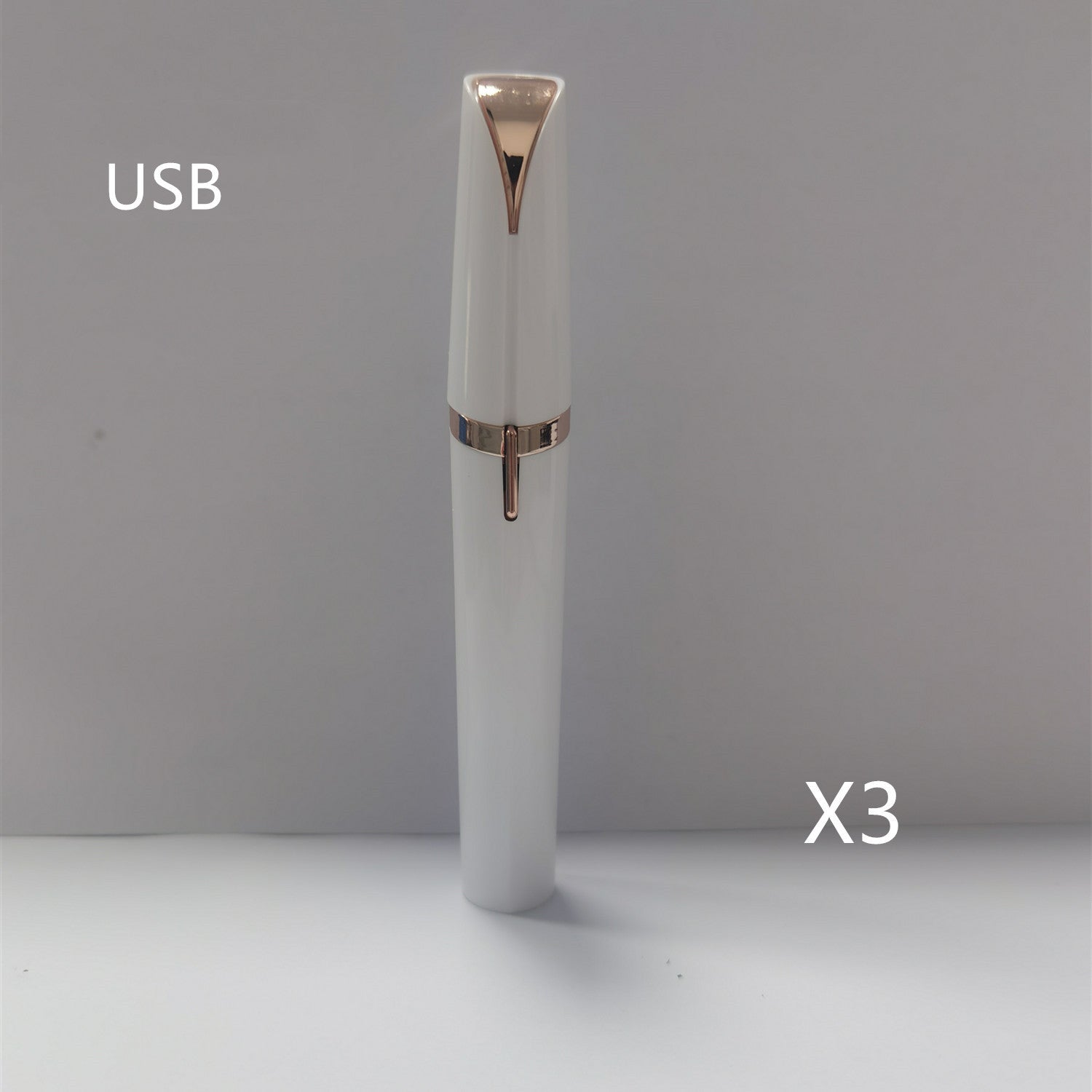 Mini Electric Eyebrow Trimmer Pen with LED Light & Painless Razor