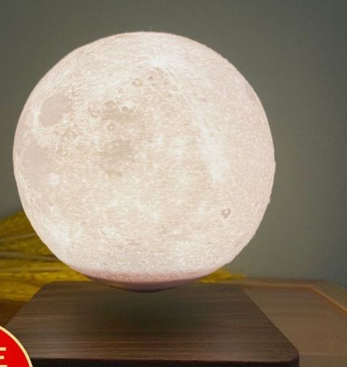 Magnetic Levitation Moon Lamp 3D Printed Planet Night Light Decor