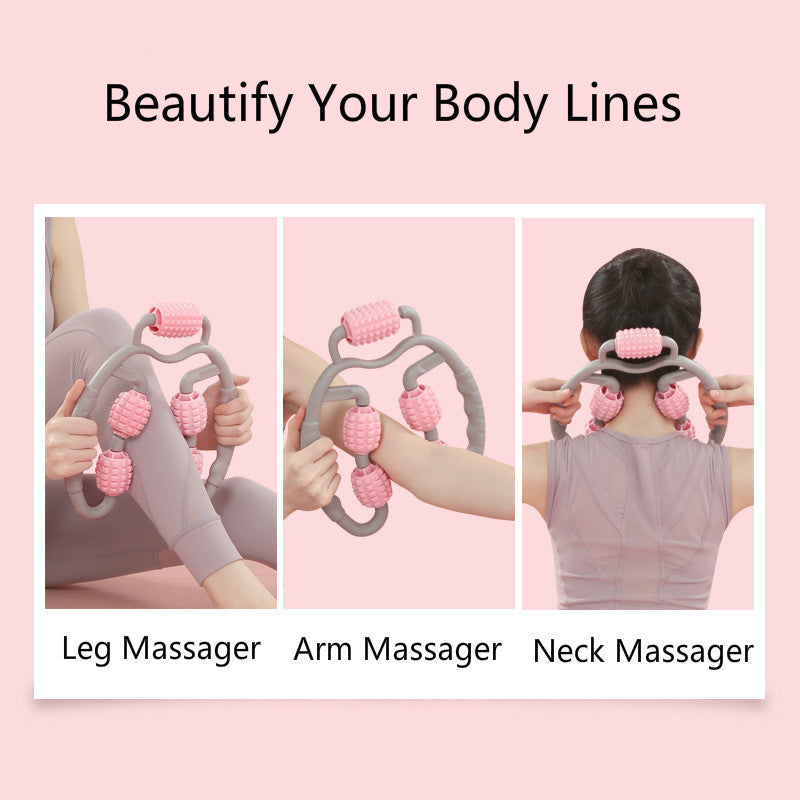 U-Shape Trigger Point Massage Roller for Full Body Muscle Relief