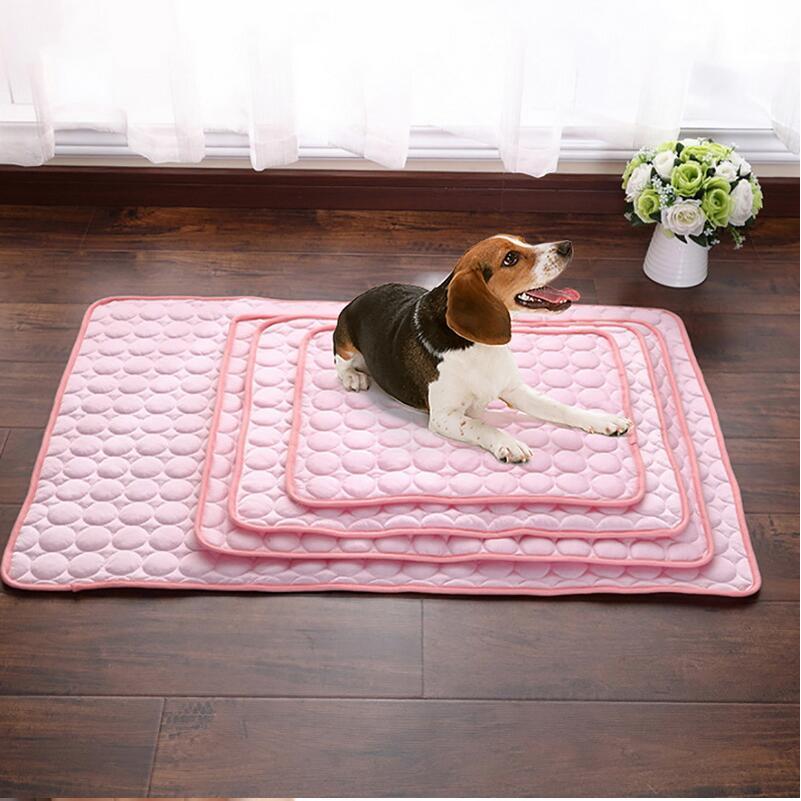 Pet Dog Cat Cooling Pad Ice Silk Summer silk fibers Cold Nest Cushion Mat