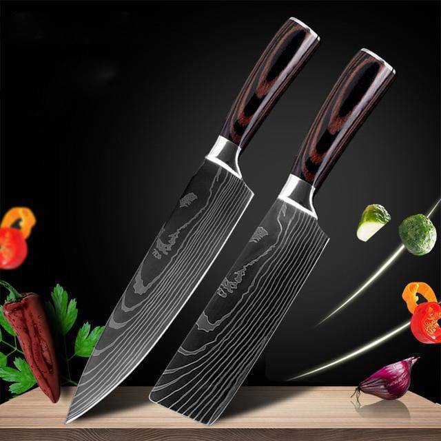 Professional Chef Knife Set 6/8-Piece Stainless Steel Kitchen Knives