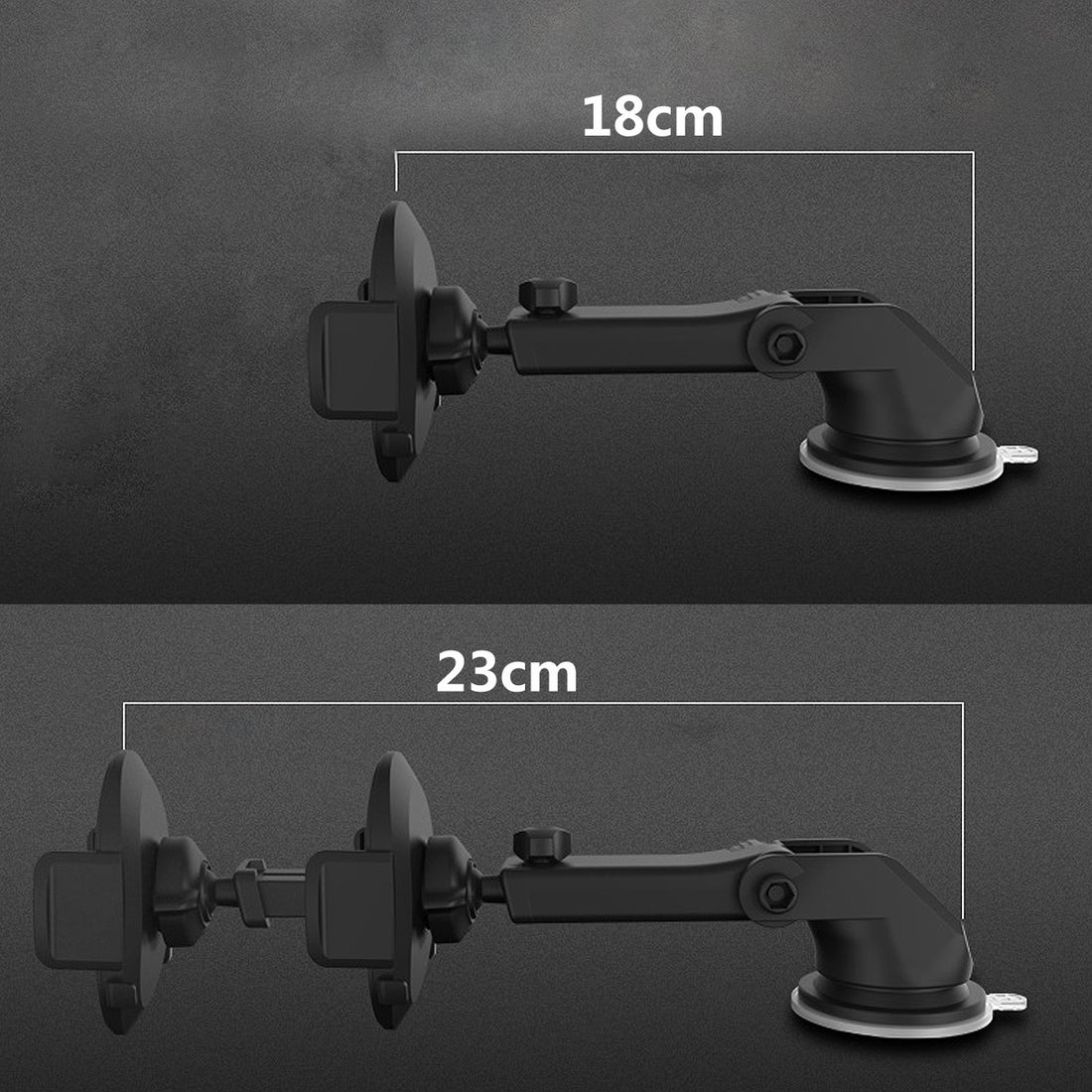 Telescopic Car Phone Holder Dashboard Suction Cup 360° Mount