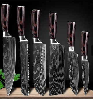 Professional Chef Knife Set 6/8-Piece Stainless Steel Kitchen Knives