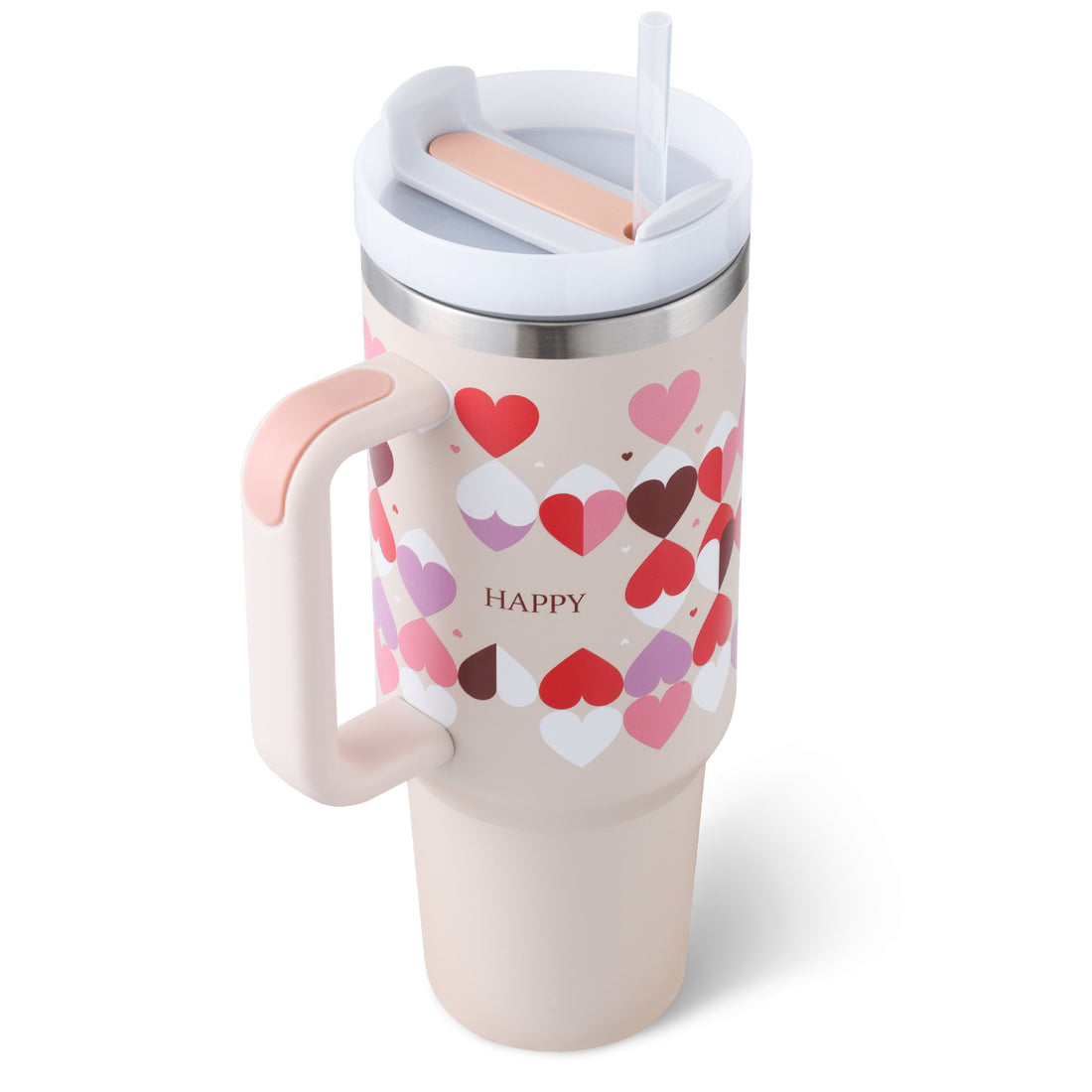 40oz Stainless Steel Tumbler with Handle Straw Insulated Travel Mug