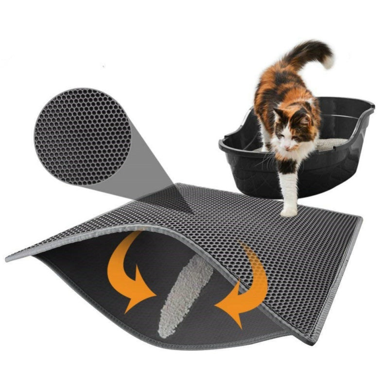 Honeycomb Cat Litter Mat – Waterproof, Urine Proof Double-Layer Pad