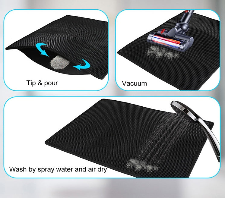 Honeycomb Cat Litter Mat – Waterproof, Urine Proof Double-Layer Pad