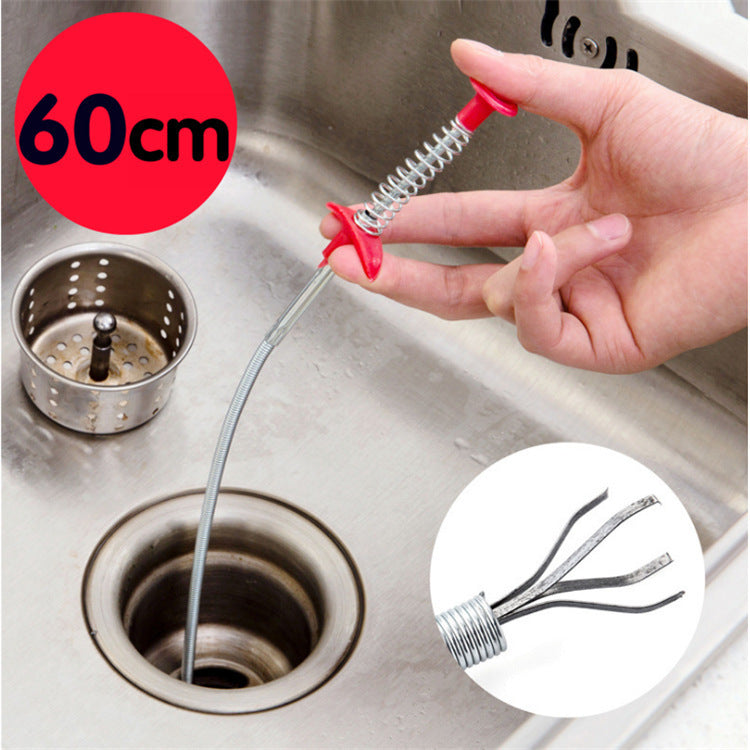 60CM Sewer Dredger Spring Pipe Cleaner Drain Clog Remover Tool