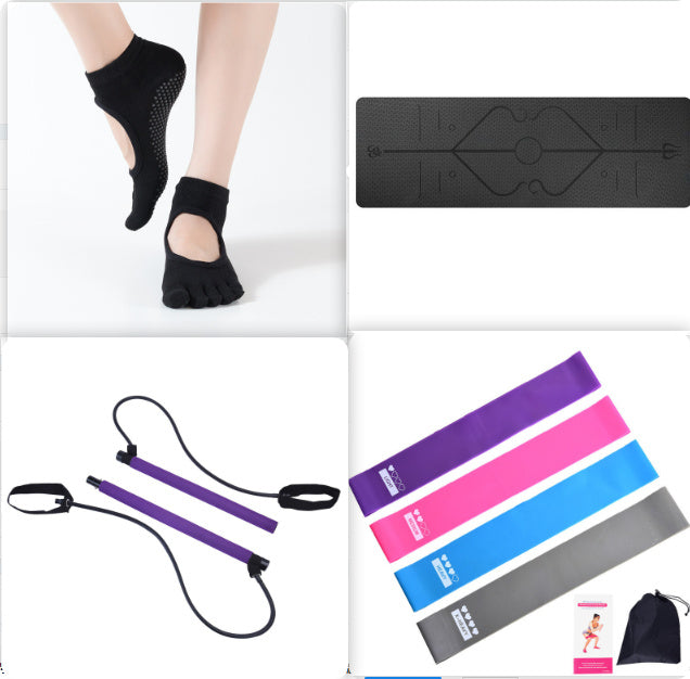 Non Slip TPE Yoga Mat with Position Line for Beginners 6mm Thick