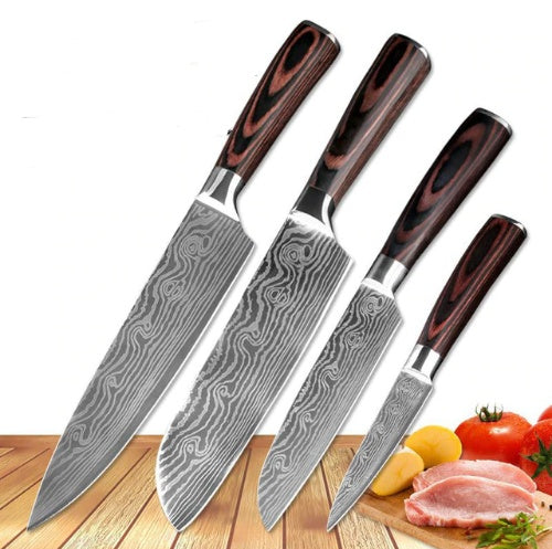Professional Chef Knife Set 6/8-Piece Stainless Steel Kitchen Knives