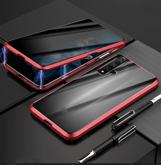 Anti-Peep Magnetic Privacy Glass Phone Case for iPhone Protection