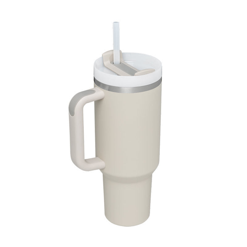 40oz Stainless Steel Tumbler with Handle Straw Insulated Travel Mug