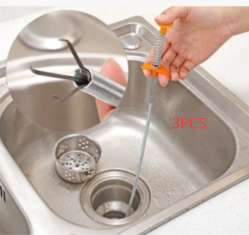 60CM Sewer Dredger Spring Pipe Cleaner Drain Clog Remover Tool