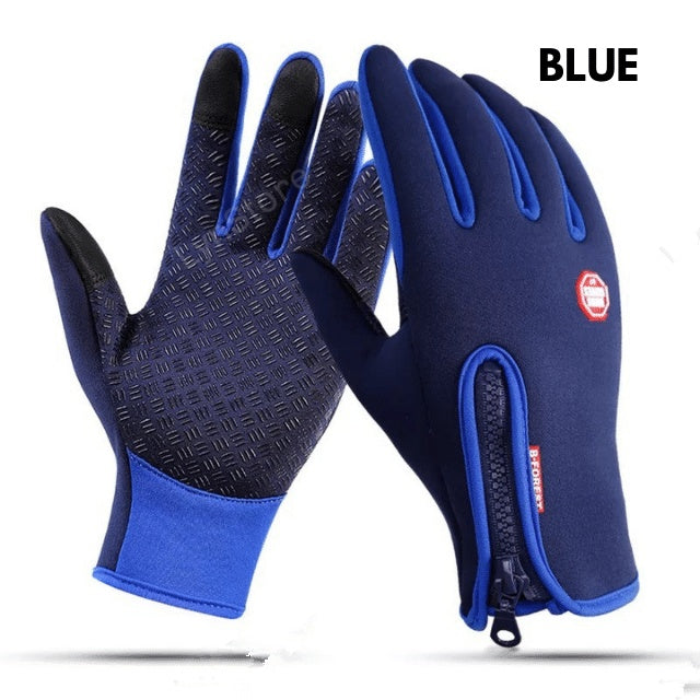 Winter Touch Screen Motorcycle Riding Gloves Waterproof Fleece
