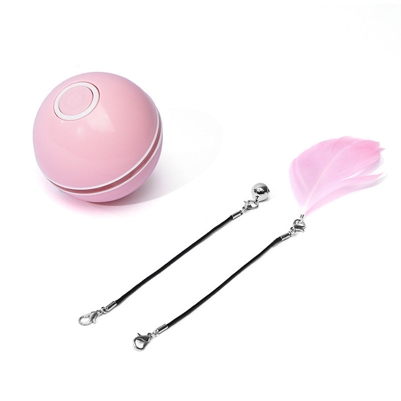 LED Rolling Cat Toy Ball – USB Rechargeable Laser Interactive Toy