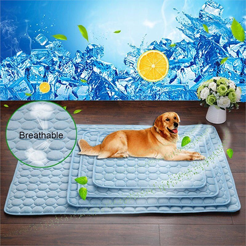 Pet Dog Cat Cooling Pad Ice Silk Summer silk fibers Cold Nest Cushion Mat