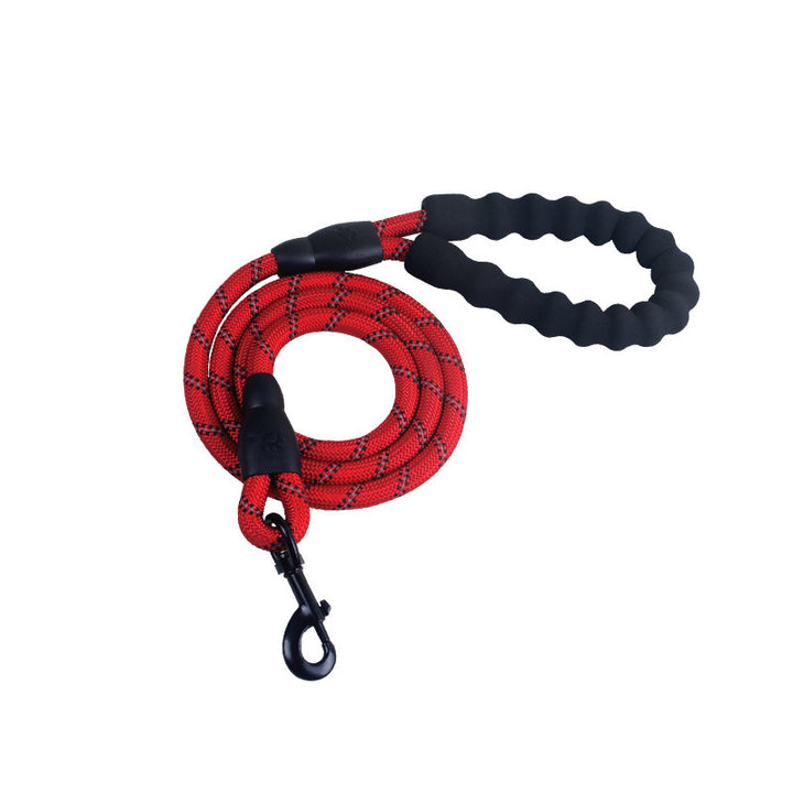 Reflective Nylon Dog Leash with Foam Handle for Walking Training