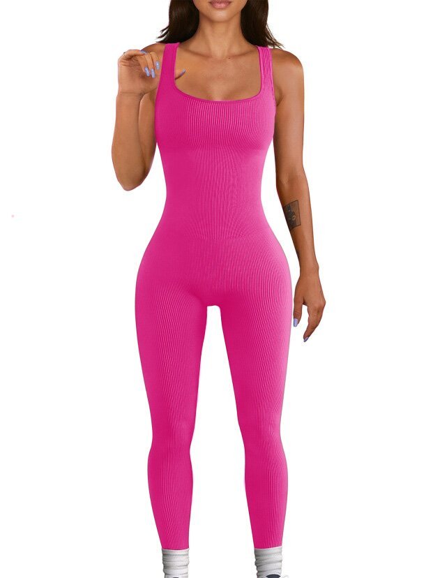 Women’s Suspender Tank Top Tights Long Sleeve Spandex Leisure Wear