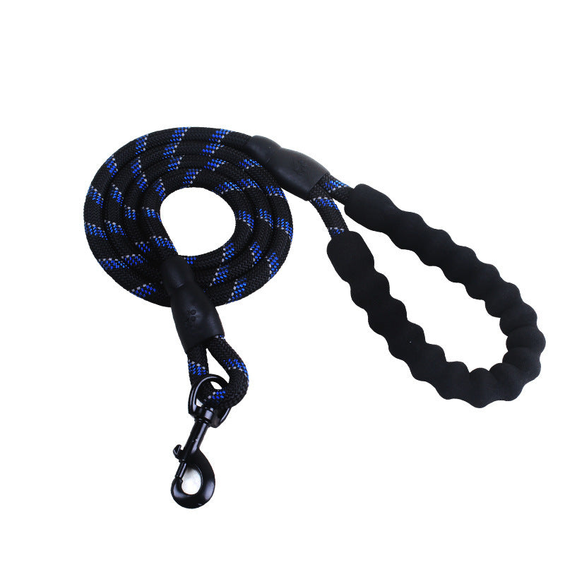 Reflective Nylon Dog Leash with Foam Handle for Walking Training