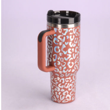 40oz Stainless Steel Tumbler with Handle Straw Insulated Travel Mug
