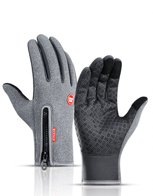 Winter Touch Screen Motorcycle Riding Gloves Waterproof Fleece