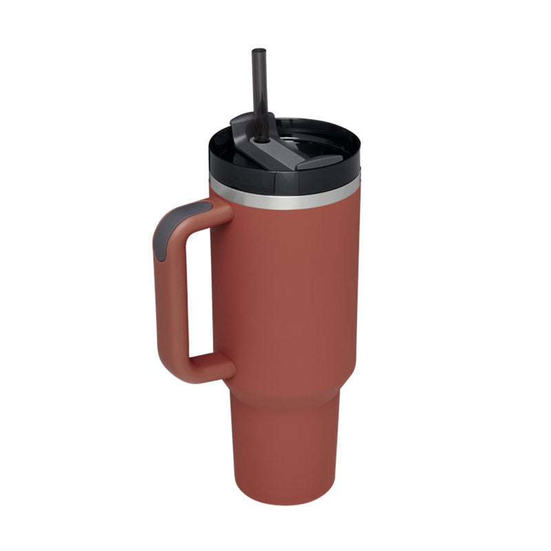 40oz Stainless Steel Tumbler with Handle Straw Insulated Travel Mug