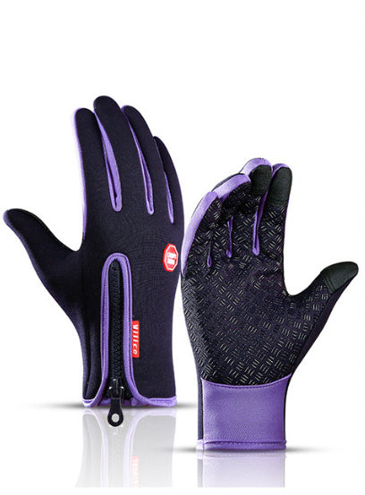 Winter Touch Screen Motorcycle Riding Gloves Waterproof Fleece