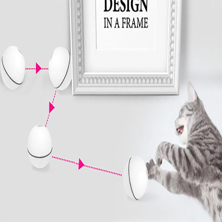 LED Rolling Cat Toy Ball – USB Rechargeable Laser Interactive Toy