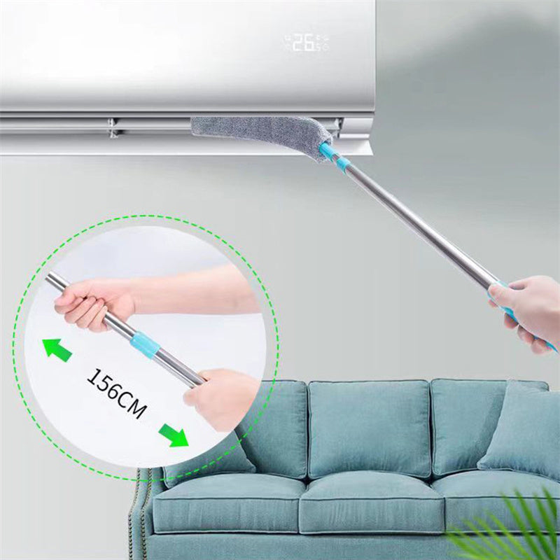 Retractable Bed Bottom Cleaning Brush with Microfiber Dust Remover