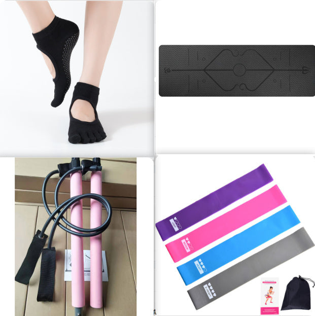 Non Slip TPE Yoga Mat with Position Line for Beginners 6mm Thick