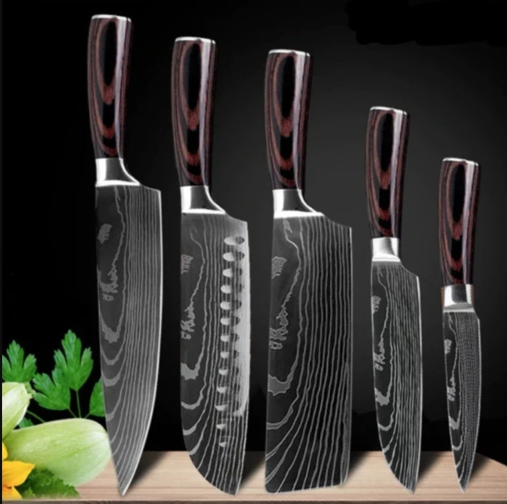 Professional Chef Knife Set 6/8-Piece Stainless Steel Kitchen Knives