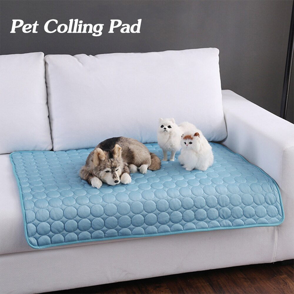Pet Dog Cat Cooling Pad Ice Silk Summer silk fibers Cold Nest Cushion Mat