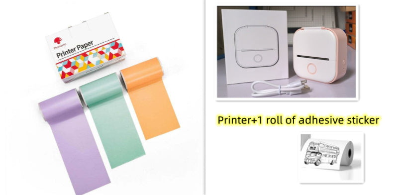 Portable Mini Thermal Label Printer Bluetooth Inkless Photo Printer
