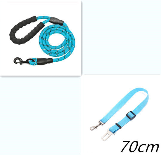 Reflective Nylon Dog Leash with Foam Handle for Walking Training