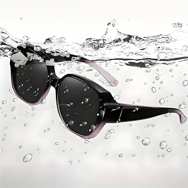 Dual-Use Clip-On Glasses with Crystals, Polarized & Blue-Light