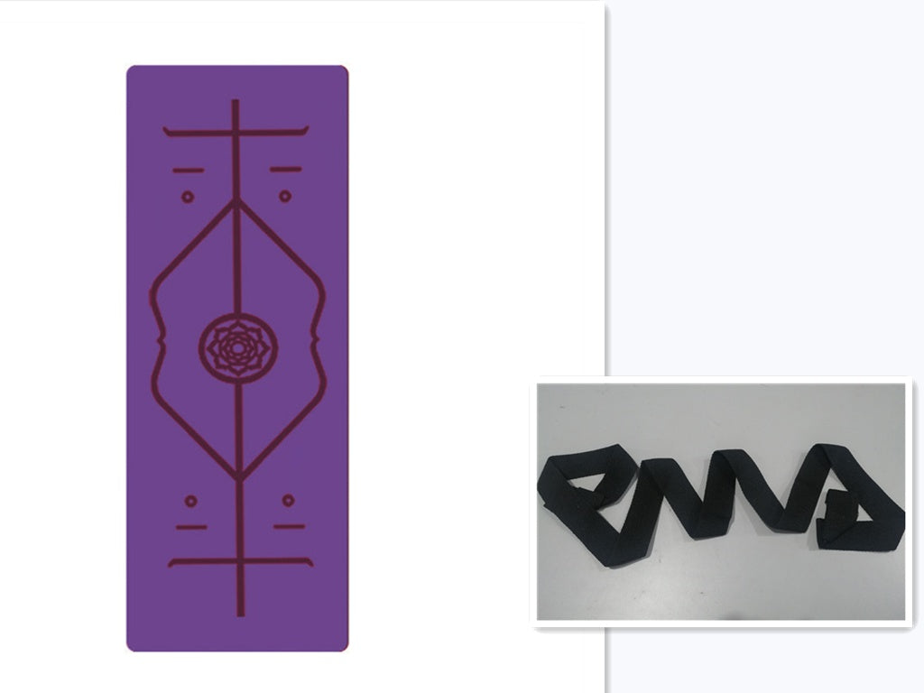 Non Slip TPE Yoga Mat with Position Line for Beginners 6mm Thick