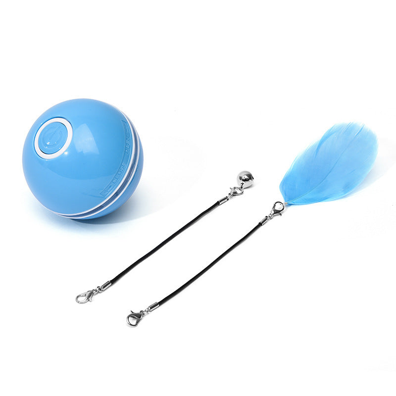 LED Rolling Cat Toy Ball – USB Rechargeable Laser Interactive Toy