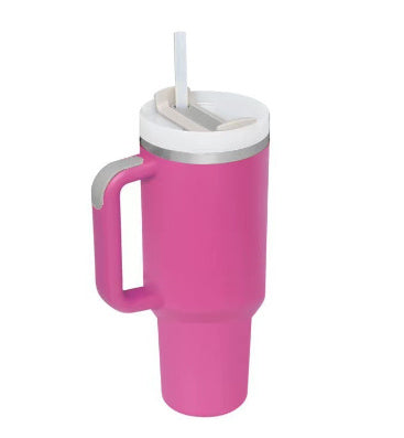 40oz Stainless Steel Tumbler with Handle Straw Insulated Travel Mug