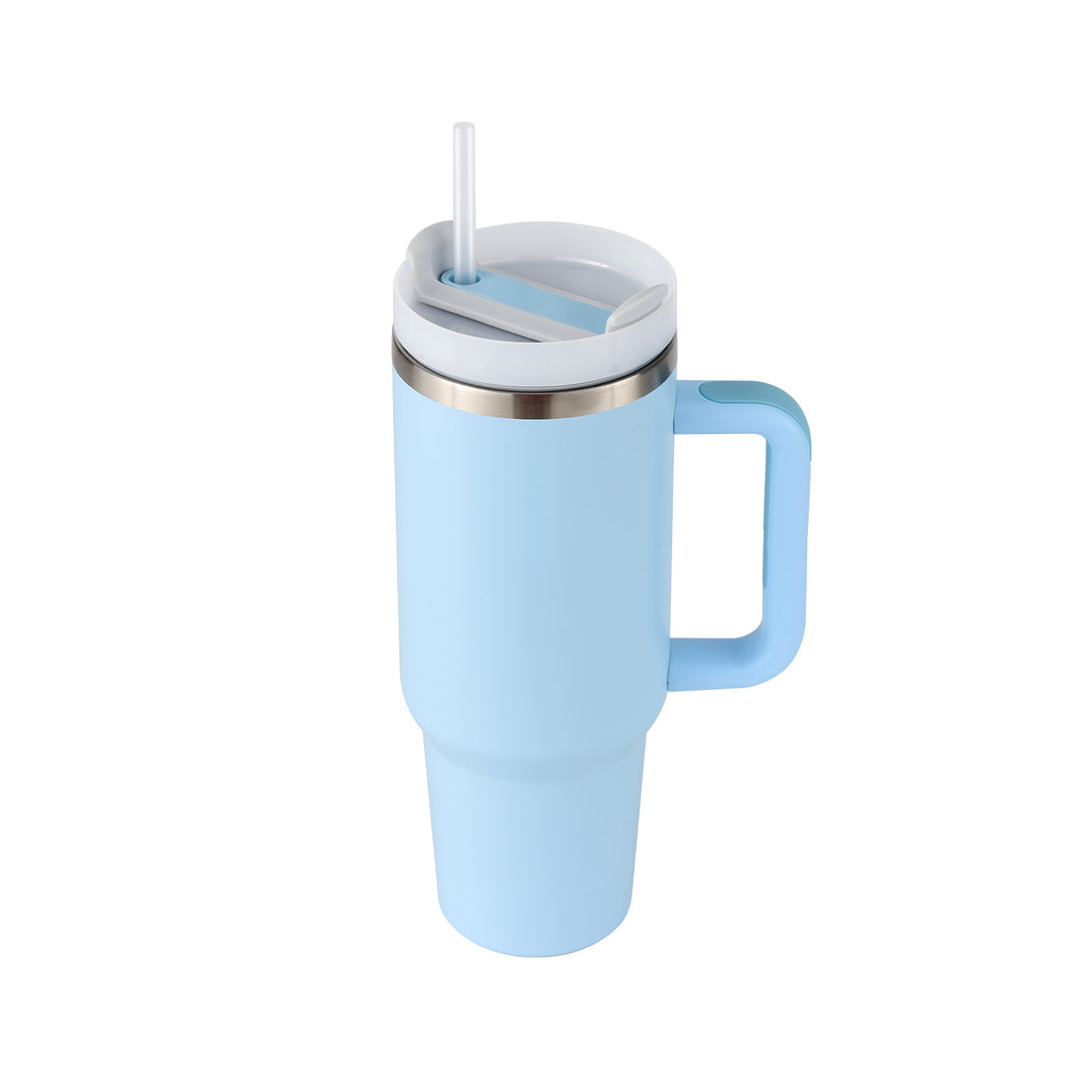 40oz Stainless Steel Tumbler with Handle Straw Insulated Travel Mug